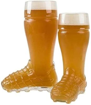 BARRAID Boot-Shaped Beer Glass Clear Novelty Drinking Glasses,1 Piece 550ml